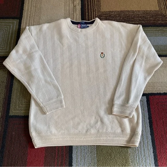 Vintage Chaps Ralph Lauren Knit Hand Framed Crewneck Sweater Men's Size XL - Picture 1 of 7